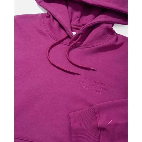 NWT SATURDAYS NEW YORK CITY Ditch International Hoodie Mens Size XL Color Deep O - Picture 2 of 6